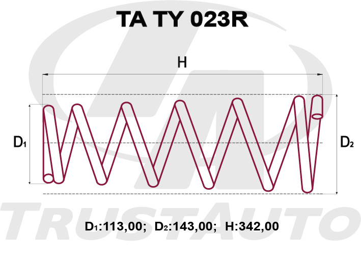 ПРУЖИНА ПОДВЕСКИ TRUSTAUTO TATY023R