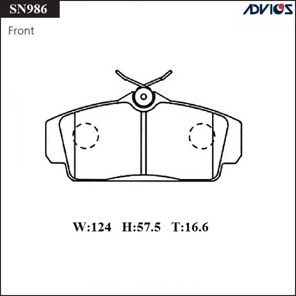 КОЛОДКИ ТОРМОЗНЫЕ ДИСКОВЫЕ ADVICS SN986