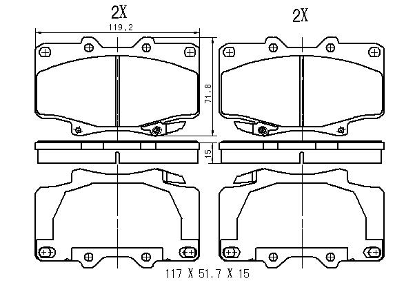 КОЛОДКИ ТОРМОЗНЫЕ ДИСКОВЫЕ JD JBP0030