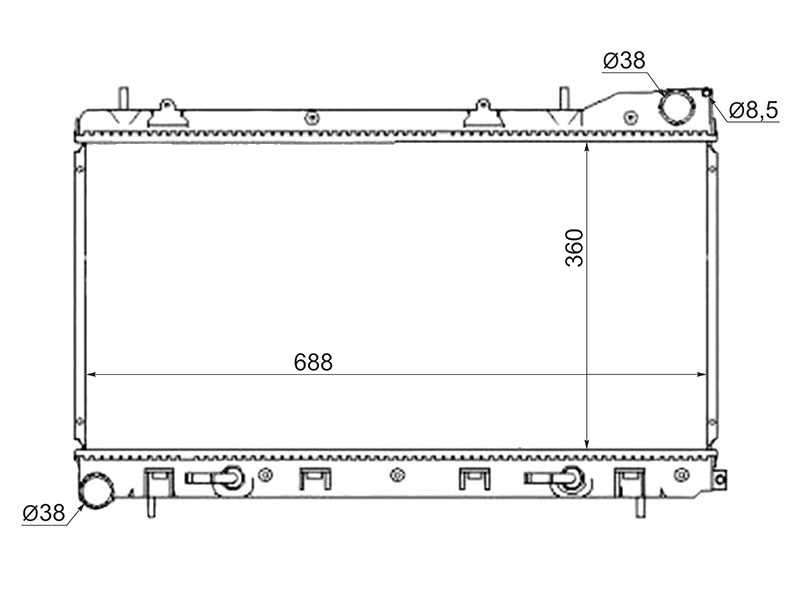 РАДИАТОР СИСТЕМЫ ОХЛАЖДЕНИЯ ДВС SAT SB0004SG52R