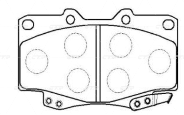 КОЛОДКИ ТОРМОЗНЫЕ ДИСКОВЫЕ CTR GK1109