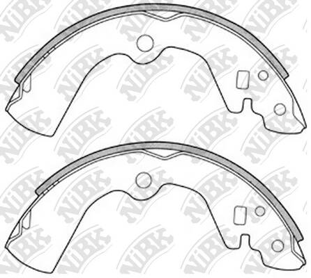 КОЛОДКИ ТОРМОЗНЫЕ БАРАБАННЫЕ NIBK FN1170