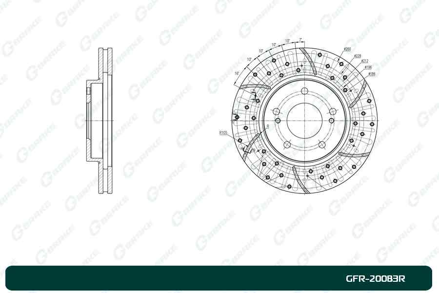ДИСК ТОРМОЗНОЙ G-BRAKE GFR20083R