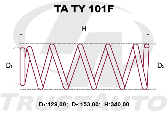 ПРУЖИНА ПОДВЕСКИ TRUSTAUTO TATY101F