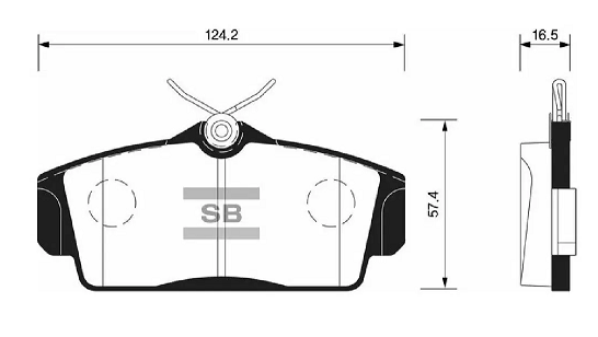 КОЛОДКИ ТОРМОЗНЫЕ ДИСКОВЫЕ SANGSIN BRAKE SP1482