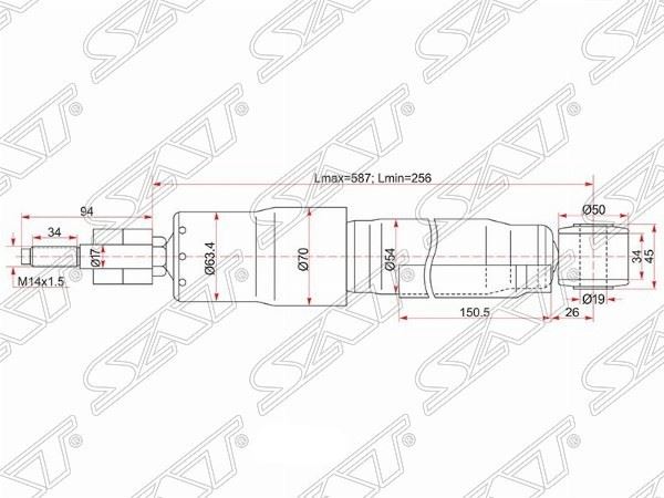 АМОРТИЗАТОР ПОДВЕСКИ SAT ST4853169795
