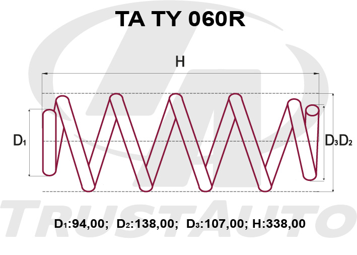 ПРУЖИНА ПОДВЕСКИ TRUSTAUTO TATY060R