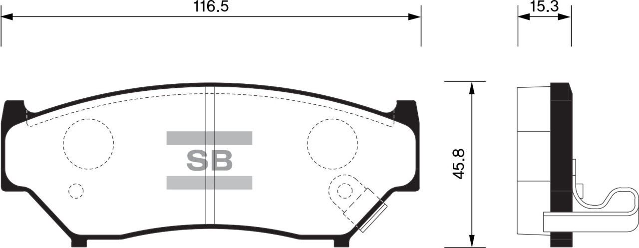 КОЛОДКИ ТОРМОЗНЫЕ ДИСКОВЫЕ SANGSIN BRAKE SP1584