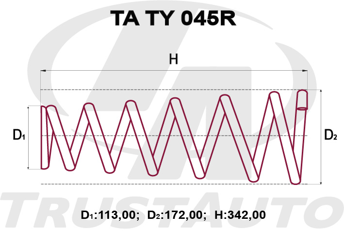 ПРУЖИНА ПОДВЕСКИ TRUSTAUTO TATY045R
