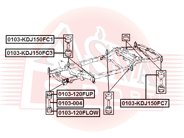 ПОДУШКА ПОДРАМНИКА ASVA 0103KDJ150FC1