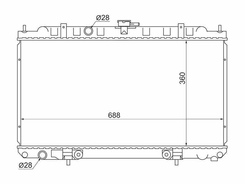 РАДИАТОР СИСТЕМЫ ОХЛАЖДЕНИЯ ДВС SAT NS000116