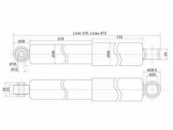 АМОРТИЗАТОР ПОДВЕСКИ TOYOTA 4853180488