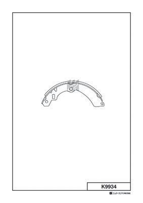 КОЛОДКИ ТОРМОЗНЫЕ БАРАБАННЫЕ KASHIYAMA K9934