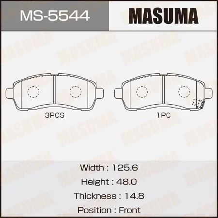 КОЛОДКИ ТОРМОЗНЫЕ ДИСКОВЫЕ MASUMA MS5544