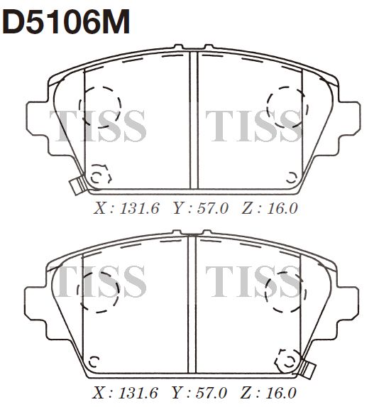 КОЛОДКИ ТОРМОЗНЫЕ ДИСКОВЫЕ KASHIYAMA D5106M