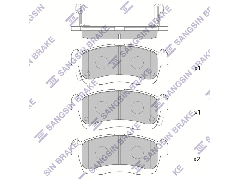 КОЛОДКИ ТОРМОЗНЫЕ ДИСКОВЫЕ SANGSIN BRAKE SP1550