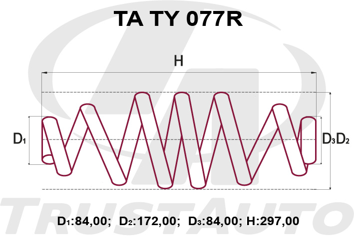 ПРУЖИНА ПОДВЕСКИ TRUSTAUTO TATY077R