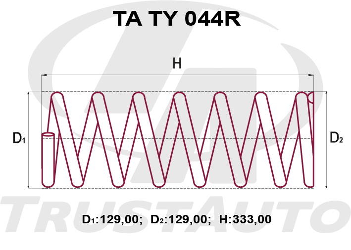 ПРУЖИНА ПОДВЕСКИ TRUSTAUTO TATY044R