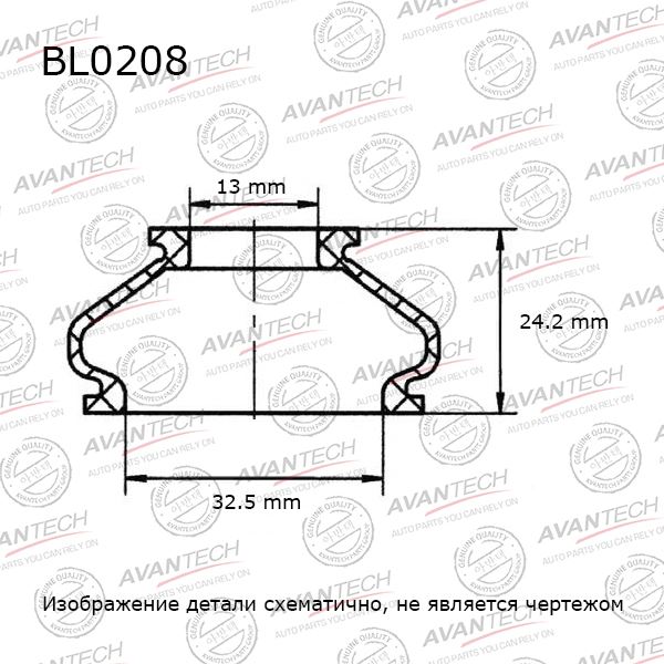 ПЫЛЬНИК ШАРОВОЙ ОПОРЫ AVANTECH BL0208