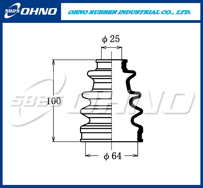 ПЫЛЬНИК ПРИВОДА OHNO 5-825 FB2160