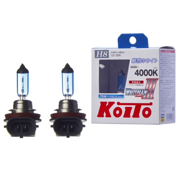 ЛАМПА ГАЛЛОГЕНОВАЯ KOITO P0758W H8 12V 70