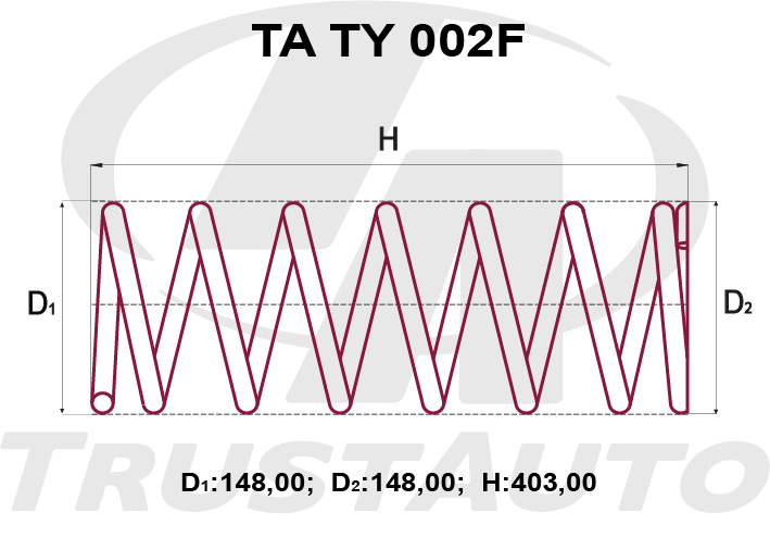ПРУЖИНА ПОДВЕСКИ TRUSTAUTO TATY002F