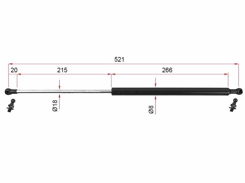 АМОРТИЗАТОР КАПОТА SAT ST5344029115