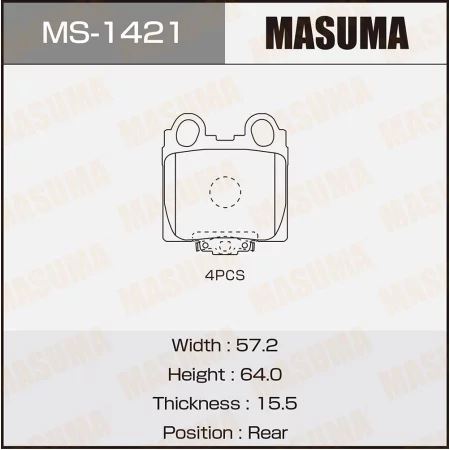 КОЛОДКИ ТОРМОЗНЫЕ ДИСКОВЫЕ MASUMA MS1421