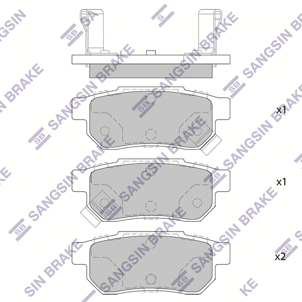 КОЛОДКИ ТОРМОЗНЫЕ ДИСКОВЫЕ SANGSIN BRAKE SP1265