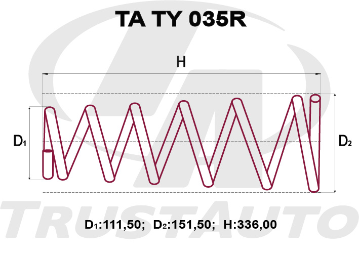 ПРУЖИНА ПОДВЕСКИ TRUSTAUTO TATY035R