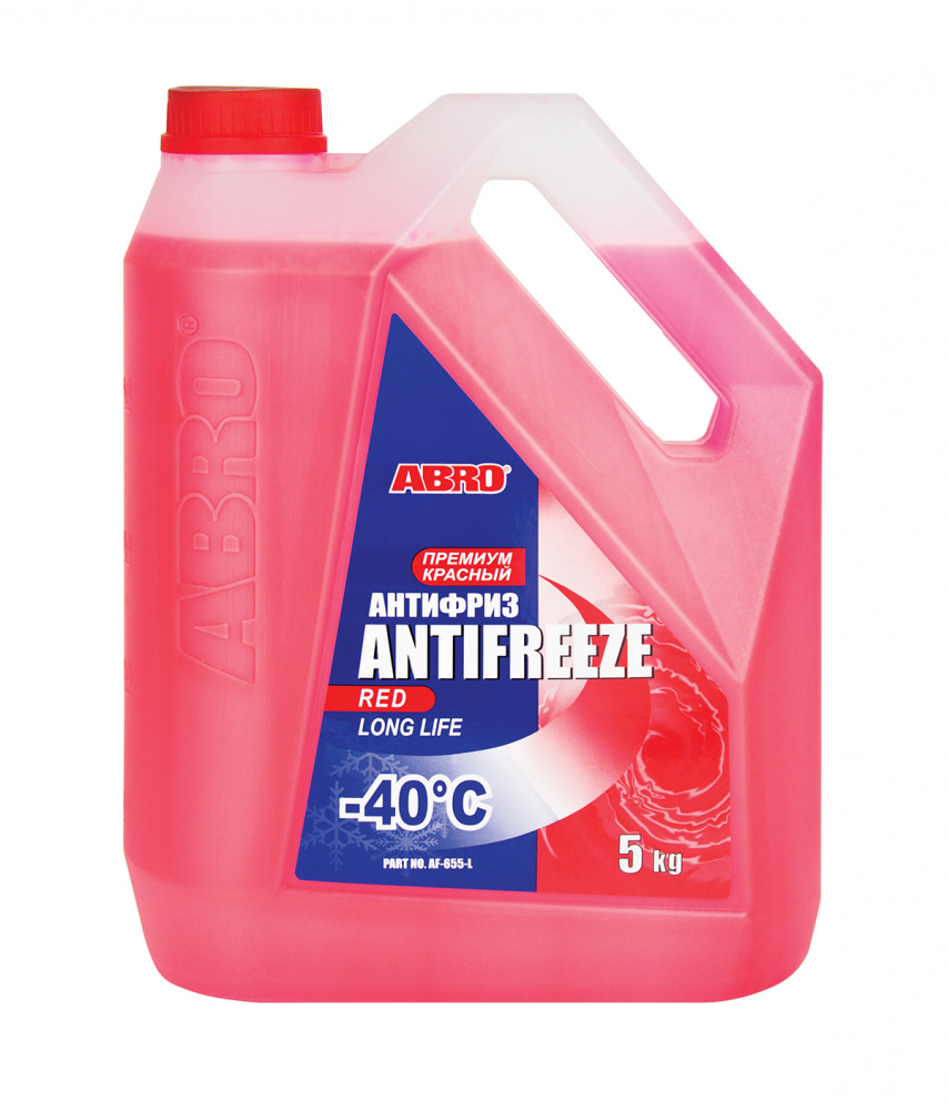 АНТИФРИЗ ABRO AF655L -40 Красный 5 л.
