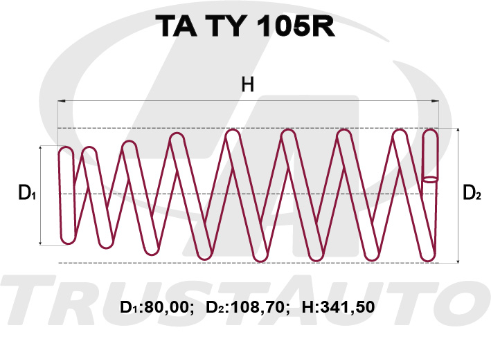 ПРУЖИНА ПОДВЕСКИ TRUSTAUTO TATY105R