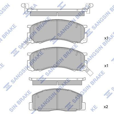 КОЛОДКИ ТОРМОЗНЫЕ ДИСКОВЫЕ SANGSIN BRAKE SP2035