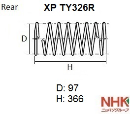 ПРУЖИНА ПОДВЕСКИ NHK XPTY326R
