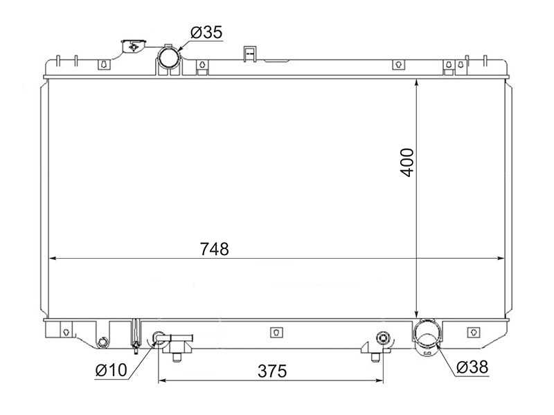РАДИАТОР СИСТЕМЫ ОХЛАЖДЕНИЯ ДВС SAT TY0006161TB
