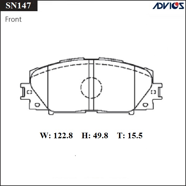 КОЛОДКИ ТОРМОЗНЫЕ ДИСКОВЫЕ ADVICS SN147