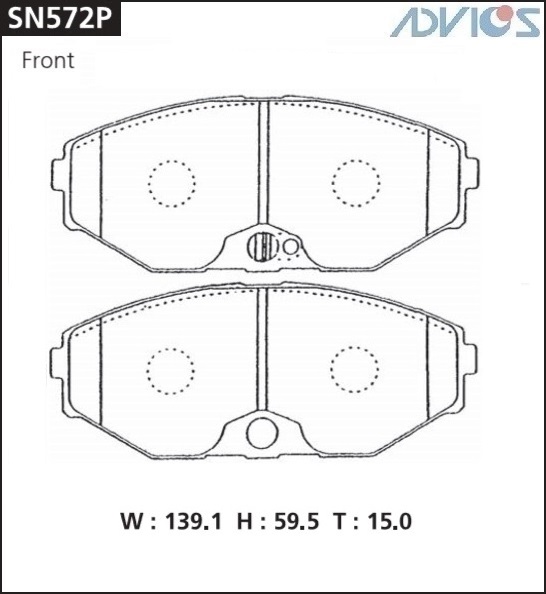 КОЛОДКИ ТОРМОЗНЫЕ ДИСКОВЫЕ ADVICS SN572P