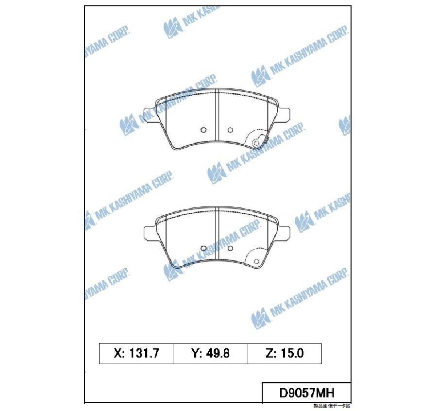 КОЛОДКИ ТОРМОЗНЫЕ ДИСКОВЫЕ KASHIYAMA D9057MH