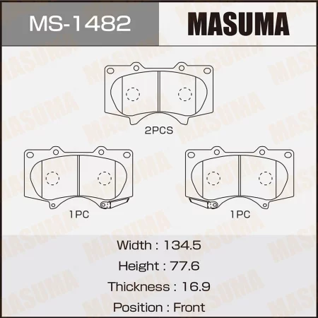 КОЛОДКИ ТОРМОЗНЫЕ ДИСКОВЫЕ MASUMA MS1482