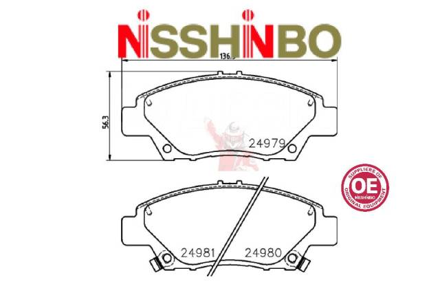 КОЛОДКИ ТОРМОЗНЫЕ ДИСКОВЫЕ NISSHINBO NP8013