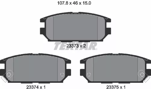 КОЛОДКИ ТОРМОЗНЫЕ ДИСКОВЫЕ TEXTAR 2337301