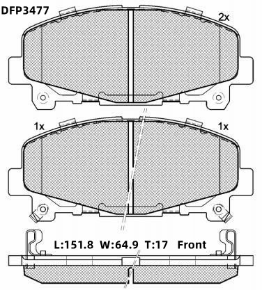 КОЛОДКИ ТОРМОЗНЫЕ ДИСКОВЫЕ DOUBLE FORCE DFP3477