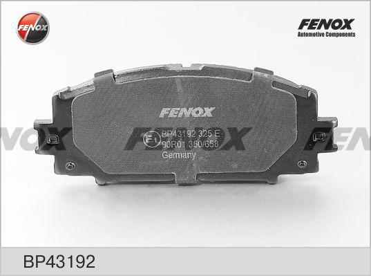 КОЛОДКИ ТОРМОЗНЫЕ ДИСКОВЫЕ FENOX BP43192