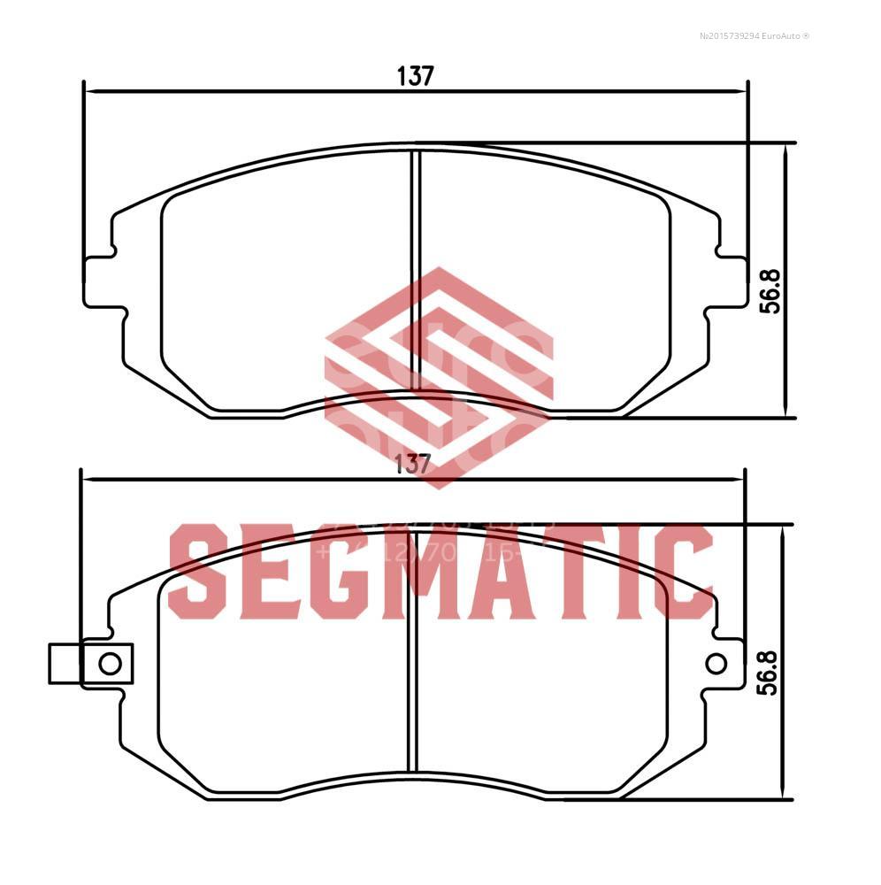 КОЛОДКИ ТОРМОЗНЫЕ ДИСКОВЫЕ SEGMATIC SGBP2758