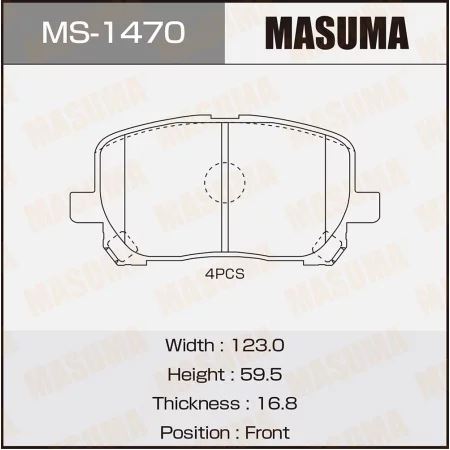 КОЛОДКИ ТОРМОЗНЫЕ ДИСКОВЫЕ MASUMA MS1470
