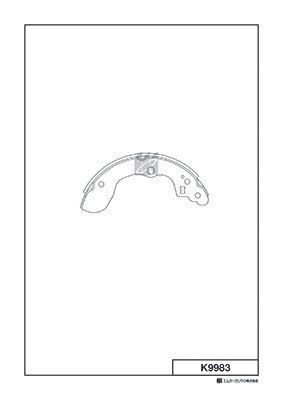 КОЛОДКИ ТОРМОЗНЫЕ БАРАБАННЫЕ KASHIYAMA K9983