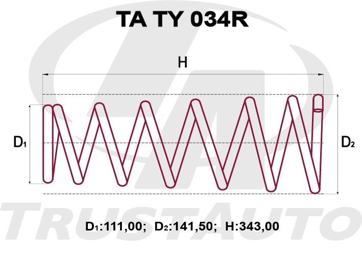 ПРУЖИНА ПОДВЕСКИ TRUSTAUTO TATY034R