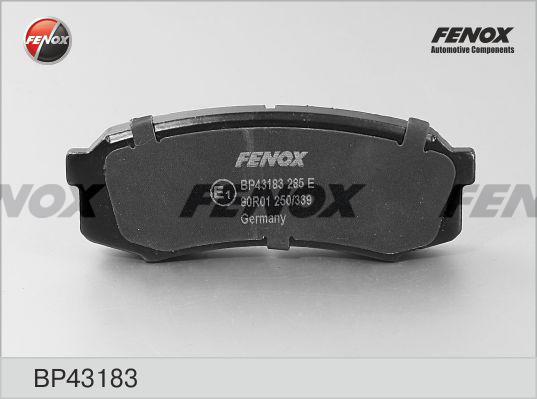 КОЛОДКИ ТОРМОЗНЫЕ ДИСКОВЫЕ FENOX BP43183