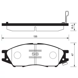 КОЛОДКИ ТОРМОЗНЫЕ ДИСКОВЫЕ SANGSIN BRAKE SP1156