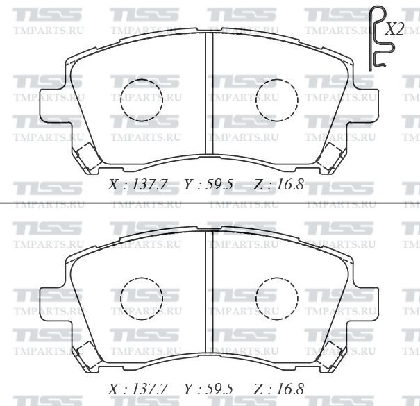 КОЛОДКИ ТОРМОЗНЫЕ ДИСКОВЫЕ PARAUT S281028
